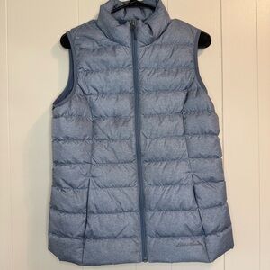Eddie Bauer Light Blue Quilted Puffer Vest EB650 M Cabincore Nordic Gorpcore
